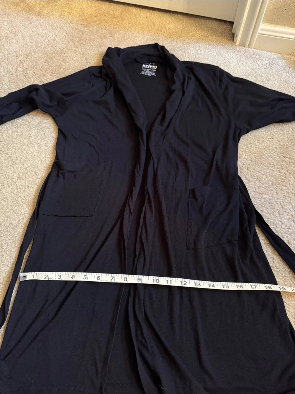BOYS - Black Lightweight Robe with Pockets